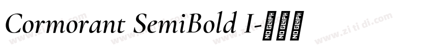 Cormorant SemiBold I字体转换